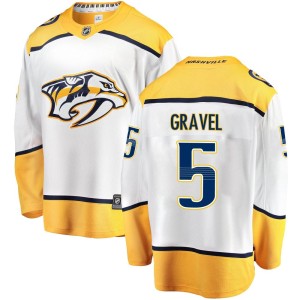 Kevin Gravel Men's Fanatics Branded Nashville Predators Breakaway White Away Jersey