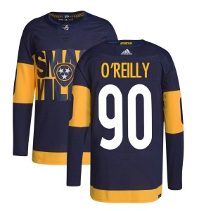 Ryan O'Reilly Youth Adidas Nashville Predators Authentic Navy 2022 Stadium Series Primegreen Jersey