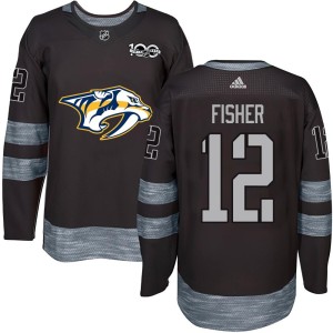 Mike Fisher Youth Nashville Predators Authentic Black 1917-2017 100th Anniversary Jersey