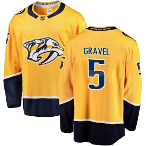 Kevin Gravel Men's Fanatics Branded Nashville Predators Breakaway Gold Home Jersey