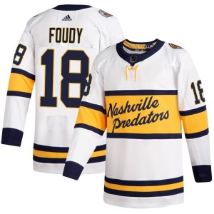 Liam Foudy Youth Adidas Nashville Predators Authentic White 2020 Winter Classic Player Jersey