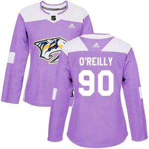 Ryan O'Reilly Women's Adidas Nashville Predators Authentic Purple Fights Cancer Practice Jersey