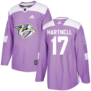 Scott Hartnell Men's Adidas Nashville Predators Authentic Purple Fights Cancer Practice Jersey