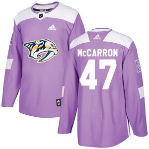 Michael McCarron Men's Adidas Nashville Predators Authentic Purple Fights Cancer Practice Jersey