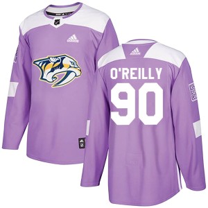Ryan O'Reilly Men's Adidas Nashville Predators Authentic Purple Fights Cancer Practice Jersey