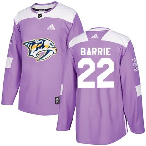 Tyson Barrie Youth Adidas Nashville Predators Authentic Purple Fights Cancer Practice Jersey