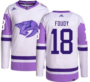 Liam Foudy Youth Adidas Nashville Predators Authentic Hockey Fights Cancer Jersey