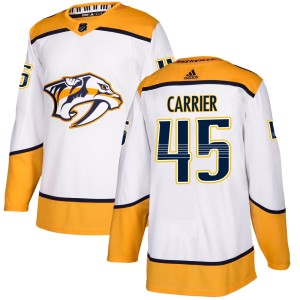 Alexandre Carrier Youth Adidas Nashville Predators Authentic White Away Jersey