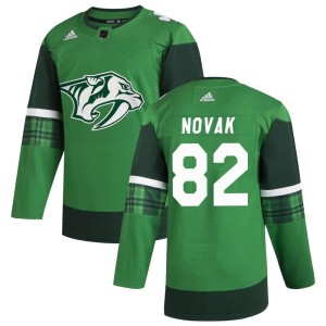 Tommy Novak Youth Adidas Nashville Predators Authentic Green 2020 St. Patrick's Day Jersey