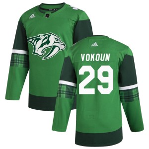 Tomas Vokoun Youth Adidas Nashville Predators Authentic Green 2020 St. Patrick's Day Jersey