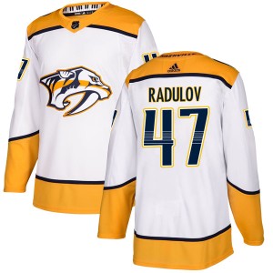 Alexander Radulov Men's Adidas Nashville Predators Authentic White Away Jersey