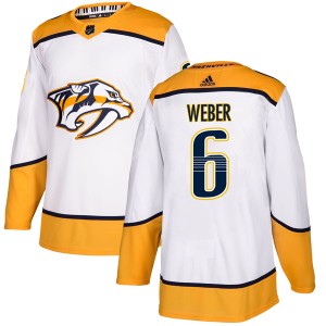 Shea Weber Men's Adidas Nashville Predators Authentic White Away Jersey