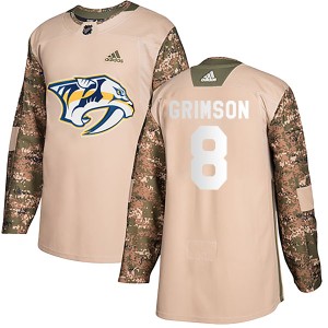 Stu Grimson Youth Adidas Nashville Predators Authentic Camo Veterans Day Practice Jersey