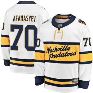 Egor Afanasyev Men's Fanatics Branded Nashville Predators Breakaway White 2020 Winter Classic Player Jersey