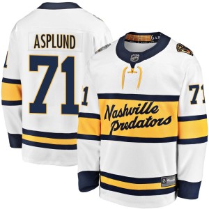 Rasmus Asplund Men's Fanatics Branded Nashville Predators Breakaway White 2020 Winter Classic Player Jersey