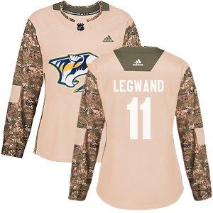 David Legwand Women's Adidas Nashville Predators Authentic Camo Veterans Day Practice Jersey