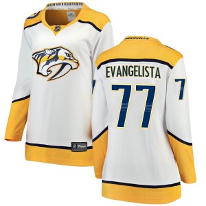 Luke Evangelista Women's Fanatics Branded Nashville Predators Breakaway White Away Jersey