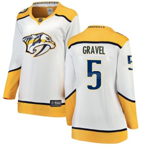 Kevin Gravel Women's Fanatics Branded Nashville Predators Breakaway White Away Jersey