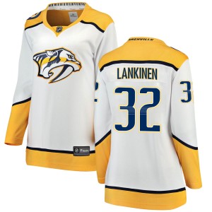Kevin Lankinen Women's Fanatics Branded Nashville Predators Breakaway White Away Jersey