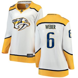Shea Weber Women's Fanatics Branded Nashville Predators Breakaway White Away Jersey
