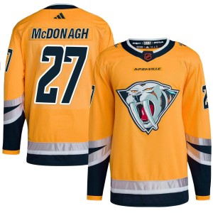 Ryan McDonagh Men's Adidas Nashville Predators Authentic Yellow Reverse Retro 2.0 Jersey