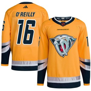 Cal O'Reilly Men's Adidas Nashville Predators Authentic Yellow Reverse Retro 2.0 Jersey