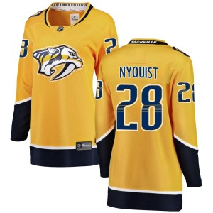 Gustav Nyquist Women's Fanatics Branded Nashville Predators Breakaway Yellow Home Jersey