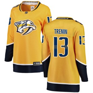 Yakov Trenin Women's Fanatics Branded Nashville Predators Breakaway Yellow Home Jersey