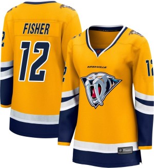 Mike Fisher Women's Fanatics Branded Nashville Predators Breakaway Yellow Special Edition 2.0 Jersey