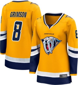 Stu Grimson Women's Fanatics Branded Nashville Predators Breakaway Yellow Special Edition 2.0 Jersey