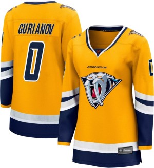 Denis Gurianov Women's Fanatics Branded Nashville Predators Breakaway Yellow Special Edition 2.0 Jersey