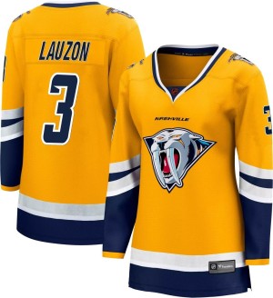 Jeremy Lauzon Women's Fanatics Branded Nashville Predators Breakaway Yellow Special Edition 2.0 Jersey