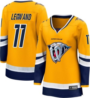 David Legwand Women's Fanatics Branded Nashville Predators Breakaway Yellow Special Edition 2.0 Jersey