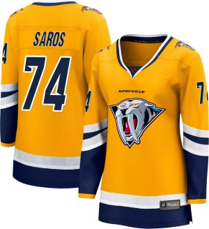 Juuse Saros Women's Fanatics Branded Nashville Predators Breakaway Yellow Special Edition 2.0 Jersey