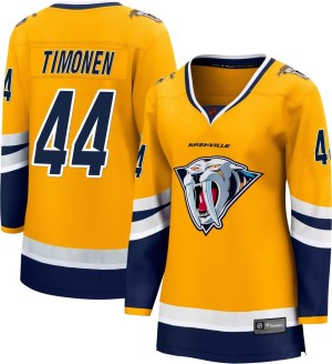 Kimmo Timonen Women's Fanatics Branded Nashville Predators Breakaway Yellow Special Edition 2.0 Jersey