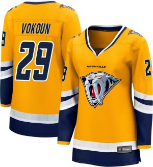 Tomas Vokoun Women's Fanatics Branded Nashville Predators Breakaway Yellow Special Edition 2.0 Jersey