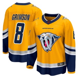 Stu Grimson Youth Fanatics Branded Nashville Predators Breakaway Yellow Special Edition 2.0 Jersey