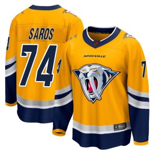 Juuse Saros Youth Fanatics Branded Nashville Predators Breakaway Yellow Special Edition 2.0 Jersey