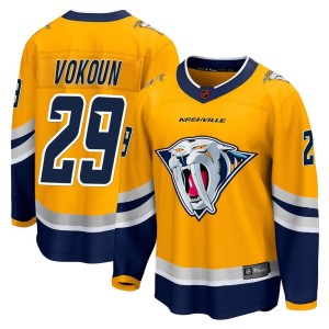 Tomas Vokoun Youth Fanatics Branded Nashville Predators Breakaway Yellow Special Edition 2.0 Jersey