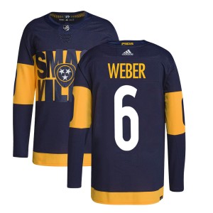 Shea Weber Men's Adidas Nashville Predators Authentic Navy 2022 Stadium Series Primegreen Jersey
