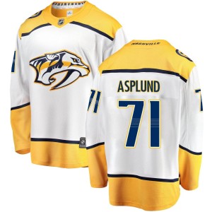 Rasmus Asplund Youth Fanatics Branded Nashville Predators Breakaway White Away Jersey