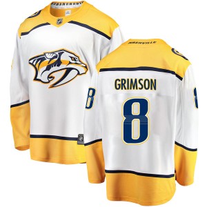 Stu Grimson Youth Fanatics Branded Nashville Predators Breakaway White Away Jersey