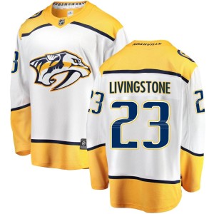 Jake Livingstone Youth Fanatics Branded Nashville Predators Breakaway White Away Jersey