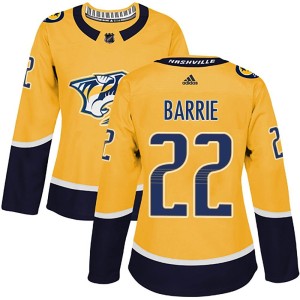 Tyson Barrie Women's Adidas Nashville Predators Authentic Gold Home Jersey
