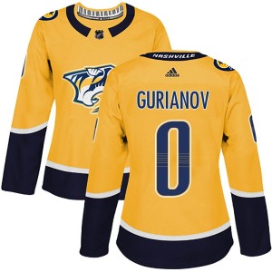 Denis Gurianov Women's Adidas Nashville Predators Authentic Gold Home Jersey