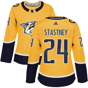 Spencer Stastney Women's Adidas Nashville Predators Authentic Gold Home Jersey