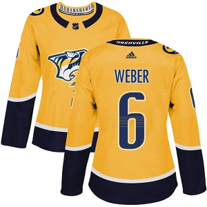 Shea Weber Women's Adidas Nashville Predators Authentic Gold Home Jersey
