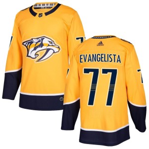 Luke Evangelista Youth Adidas Nashville Predators Authentic Gold Home Jersey