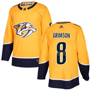 Stu Grimson Youth Adidas Nashville Predators Authentic Gold Home Jersey