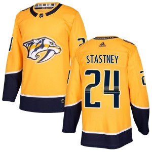 Spencer Stastney Youth Adidas Nashville Predators Authentic Gold Home Jersey